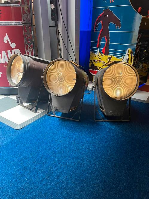 Zeldzame set van 3 vintage filmlampen in industriële stijl!!, Huis en Inrichting, Lampen | Spots, Zo goed als nieuw, Metaal of Aluminium