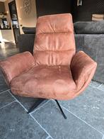 Fauteuil cognac draai, Ophalen, Overige materialen, Gebruikt, Minder dan 75 cm