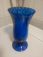 Vintage jaren vijftig cobalt blauwe Empoli vaas, Antiek en Kunst, Antiek | Glas en Kristal, Ophalen of Verzenden