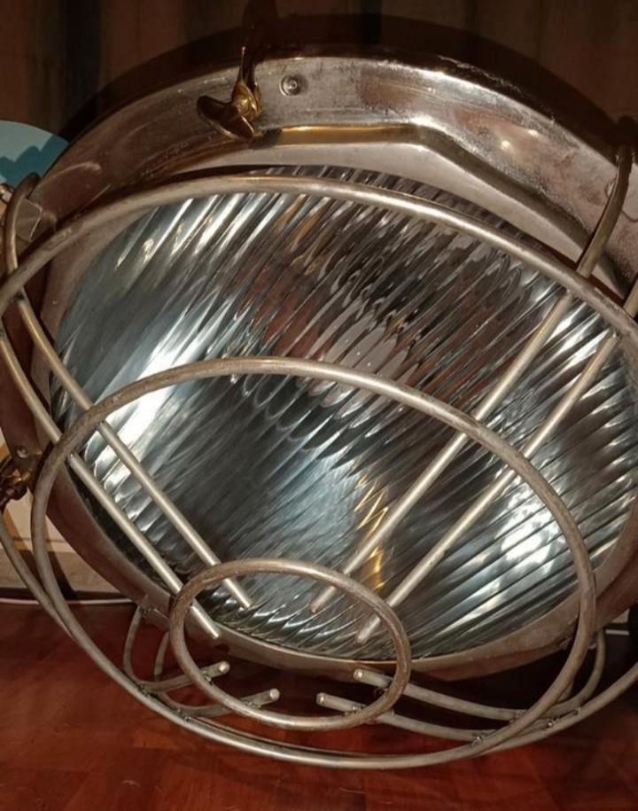 Industriële Hanglamp Metaal, Huis en Inrichting, Lampen | Hanglampen, Gebruikt, Minder dan 50 cm, Glas, Metaal, Ophalen