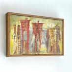 vintage Scandinavisch olieverf SCHILDERIJ Hans Sørensen 1972, Antiek en Kunst, Kunst | Schilderijen | Abstract, Ophalen of Verzenden