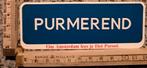 Vintage sticker plaatsnaambord Purmerend Amsterdam, Ophalen of Verzenden, Zo goed als nieuw, Overige typen
