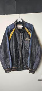 Vintage Baltimore Ravens Lederen Jas, Zwart, Ophalen of Verzenden, Gedragen, Maat 52/54 (L)