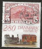 Denemarken 10, zegel op zegel trein, Postzegels en Munten, Denemarken, Verzenden, Gestempeld