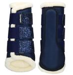 Horsegear beschermingsset met bont en blauwe glitters, Dieren en Toebehoren, Ophalen of Verzenden, Zo goed als nieuw, Springen