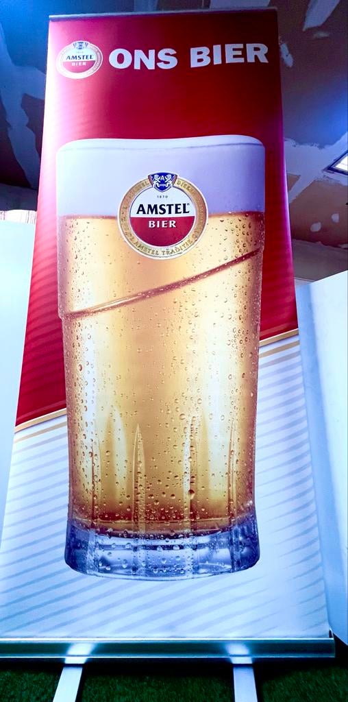 Amstel Bier Roll-up Banner - Verzamelaarsobject, Ophalen of Verzenden, Nieuw, Reclamebord
