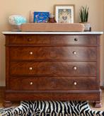 Antieke commode / ladekast marmer blad, Kinderen en Baby's, Kinderkamer | Commodes en Kasten, Ophalen, 50 tot 70 cm, 90 tot 105 cm