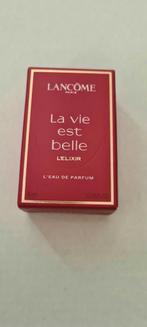 La vie est belle l'elixir eau de parfum miniatuur 4ml, Sieraden, Tassen en Uiterlijk, Uiterlijk | Parfum, Ophalen of Verzenden