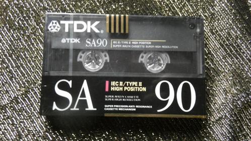 1x TDK SA 90 –Cassette- 90min. 1990.NIEUW-in folie!  -adv.12, Cd's en Dvd's, Cassettebandjes, Nieuw in verpakking, Onbespeeld