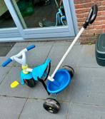 Smoby driewieler blauw met duwstang, Ophalen, Gebruikt, Smoby, Duwstang