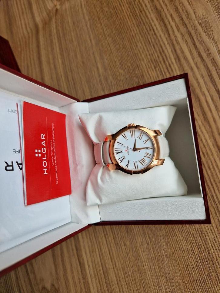 Holgar Dameshorloge - Nieuw in doos!, Sieraden, Tassen en Uiterlijk, Horloges | Dames, Nieuw, Polshorloge, Overige merken, Overige materialen