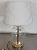 schemerlamp glazen voet met gouden rand, Ophalen of Verzenden, Zo goed als nieuw, Glas, Minder dan 50 cm