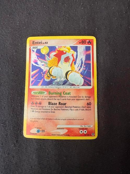 Entei, Hobby en Vrije tijd, Verzamelkaartspellen | Pokémon, Gebruikt, Losse kaart, Ophalen of Verzenden