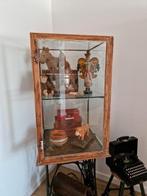 Antieke vitrinekast nu voor €175,-, Ophalen, 50 tot 100 cm, 150 tot 200 cm, 25 tot 50 cm