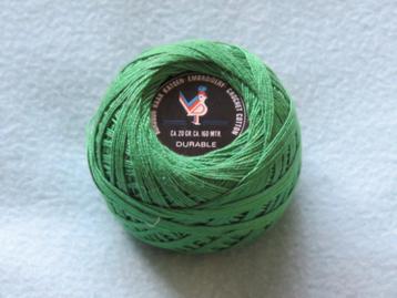 Nieuw bolletje Durable dun borduur- en haakkatoen groen 20 g beschikbaar voor biedingen