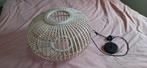 Rotan hanglamp 30x55, Huis en Inrichting, Ophalen of Verzenden, Zo goed als nieuw, Zwart, Rond