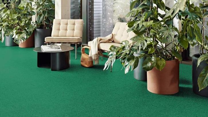 Nieuwe groene Heuga 727 Jungle tapijttegels, Huis en Inrichting, Stoffering | Vloerbedekking, Nieuw, Tapijttegels, Groen, 75 m² of meer