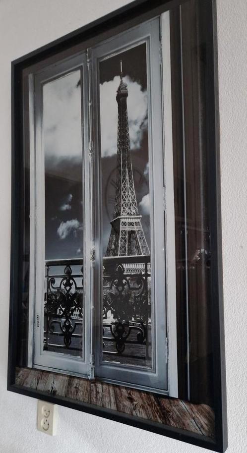 Prachtige stijlvol schilderij Eiffeltoren 120 x 80, Huis en Inrichting, Woonaccessoires | Lijsten, Zo goed als nieuw, 75 cm of meer