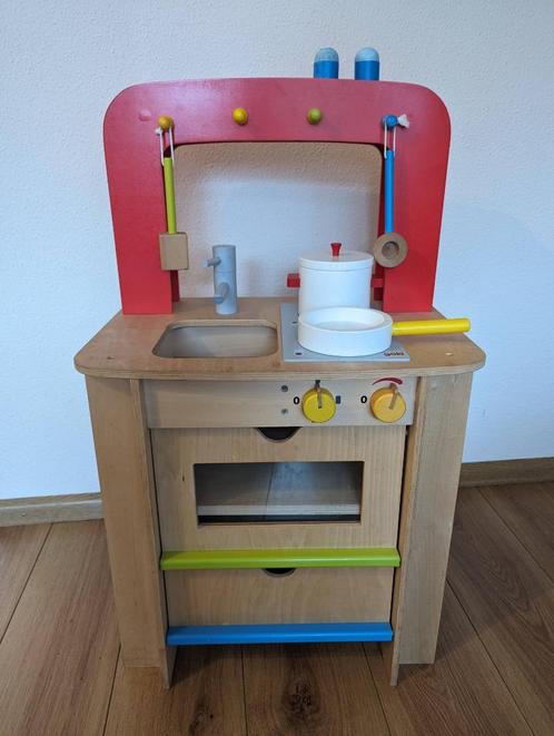 Goki houten speelkeuken/keukentje, Kinderen en Baby's, Speelgoed | Houten speelgoed, Gebruikt, Meubelstuk of Keukentje, Ophalen