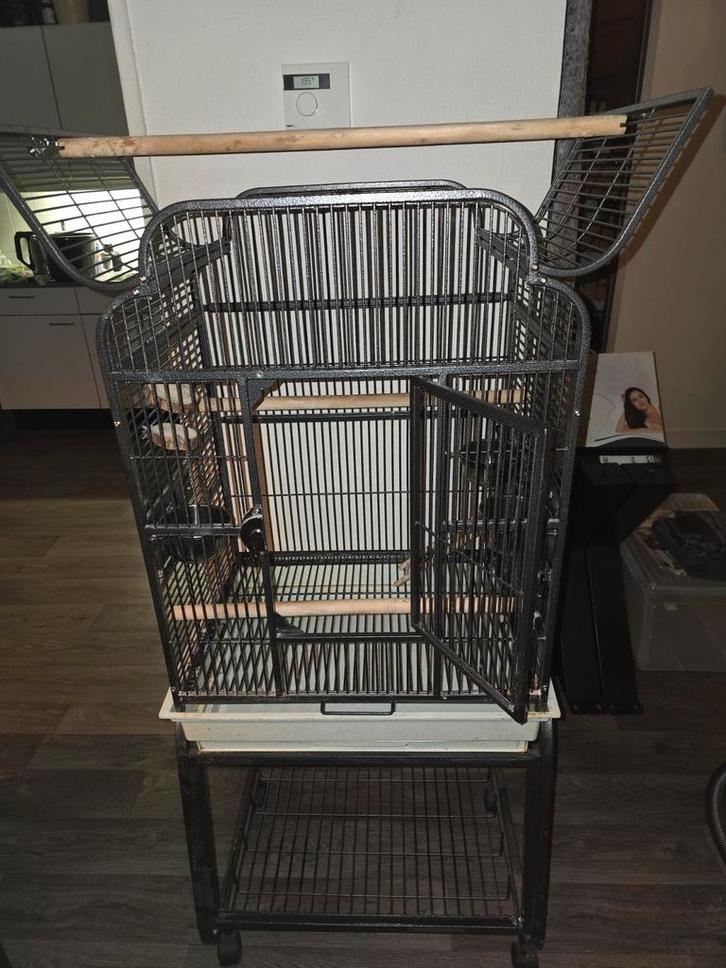 Vogelkooi voor Papagaaien, Agneporis,, etc, Dieren en Toebehoren, Vogels | Hokken en Kooien, Zo goed als nieuw, Vogelkooi, Metaal