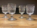 4 antieke glazen Baccarat/Voneche, Ophalen of Verzenden