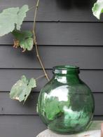 Grote bolle vaas 'Viresa', groen glas, Ophalen, Gebruikt, Glas, Minder dan 50 cm