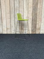 Design barkruk chroom groen, Niet ingevuld, Met voetsteun, Ophalen of Verzenden, Metaal