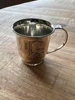 Antiek verzilverd  Kommetje met Afbeelding, Antiek en Kunst, Antiek | Goud en Zilver, Ophalen of Verzenden, Zilver