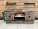 Houten BBQ Kast, Tuin en Terras, Buitenkeukens, Ophalen, Gebruikt, Houtskool, Vrijstaand