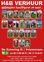 * opblaasbare poppen enz huren ? deze artikelen 30 euro 3 dg, Hobby en Vrije tijd, Feestartikelen | Verhuur, Ophalen, Zo goed als nieuw