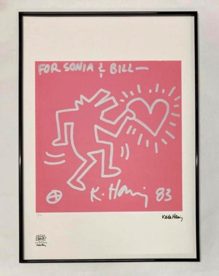 Keith Haring : litho op groot formaat, Antiek en Kunst, Kunst | Litho's en Zeefdrukken, Ophalen of Verzenden