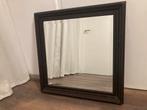 Mooie vierkante spiegel met donkere houten lijst, Huis en Inrichting, Woonaccessoires | Spiegels, Ophalen, Zo goed als nieuw, Minder dan 50 cm