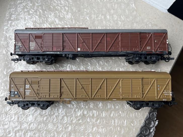 2x Roco Bromberg 4assige goederenwagens [zeldzaam], Hobby en Vrije tijd, Modeltreinen | H0, Zo goed als nieuw, Wagon, Gelijkstroom