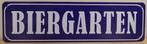 Biergarten blauw reclamebord van metaal wandbord deco, Info@deconoord.nl, Deco Noord, Nieuw, Ophalen of Verzenden