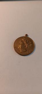 Wilhelmina brons Jubileum Munt Wilhelmina, Postzegels en Munten, Ophalen of Verzenden, Overige landen, Losse munt