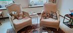 twee wit rotan fauteuils, Ophalen, Zo goed als nieuw, Modern, 50 tot 75 cm