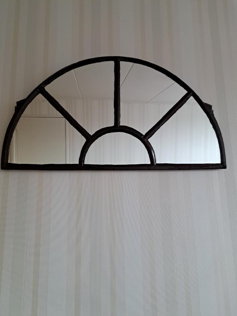 Antiek stalraam met spiegel, Huis en Inrichting, Woonaccessoires | Spiegels, Gebruikt, Ophalen of Verzenden, Minder dan 100 cm