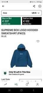 Supreme boxlogo hooded sweatshirt FW23 MAAT S, Nieuw, Maat 46 (S) of kleiner, Blauw, Ophalen of Verzenden