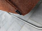 bruin leren fauteuils met een RVS onderstel, Tuin en Terras, Ophalen, Zo goed als nieuw, Rvs