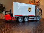 Bruder UPS Vrachtwagen met Heftruck, Kinderen en Baby's, Speelgoed | Speelgoedvoertuigen, Ophalen of Verzenden, Zo goed als nieuw