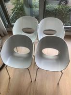 Eetkamerstoelen 4x wit, Huis en Inrichting, Stoelen, Ophalen, Kunststof, Gebruikt, Wit