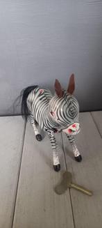 Blikken jumping zebra wind up opwindbaar China MS 505, Antiek en Kunst, Ophalen of Verzenden