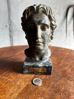 Buste Alexander de Grote – klassiek brons op marmeren sokkel, Ophalen of Verzenden
