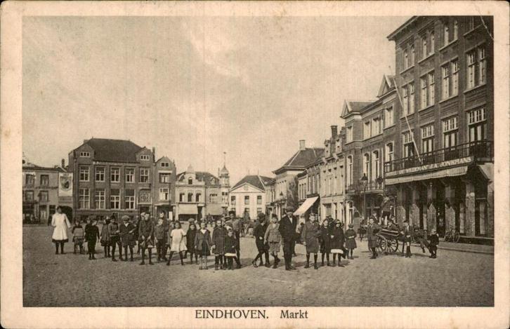 Eindhoven - Markt, Verzamelen, Ansichtkaarten | Nederland, Gelopen, Noord-Brabant, Voor 1920, Ophalen of Verzenden