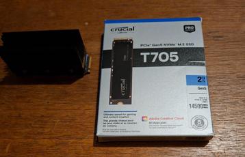 Crucial T705-  2TB SSD Gen 5 met custom heatsink beschikbaar voor biedingen