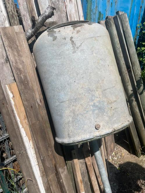 Oorspronkelijke gegalvaniseerd ijzeren   Straat prullenbak., Antiek en Kunst, Antiek | Overige Antiek, Ophalen