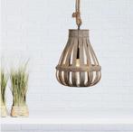 Brilliant Kaminika hanglamp 33cm hout bamboe E27 NIEUW, Nieuw, Ophalen of Verzenden, 75 cm of meer, Modern