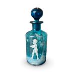 Mary Gregory klein antiek flesje met stop, Ophalen of Verzenden