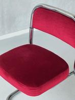 Jaren 70 eetkamerstoel vintage eettafelstoel retro rood, Ophalen, Gebruikt, Vintage, Metaal