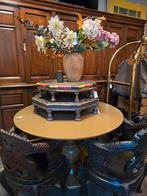 2 antieke indiase bajottafels | Altaar | bijzettafel | pouf, Ophalen of Verzenden